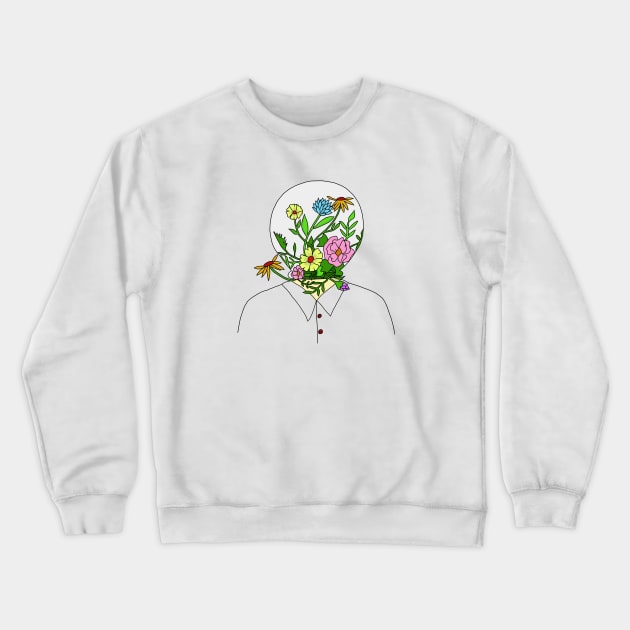 Flowers in my head Crewneck Sweatshirt by DarkoRikalo86